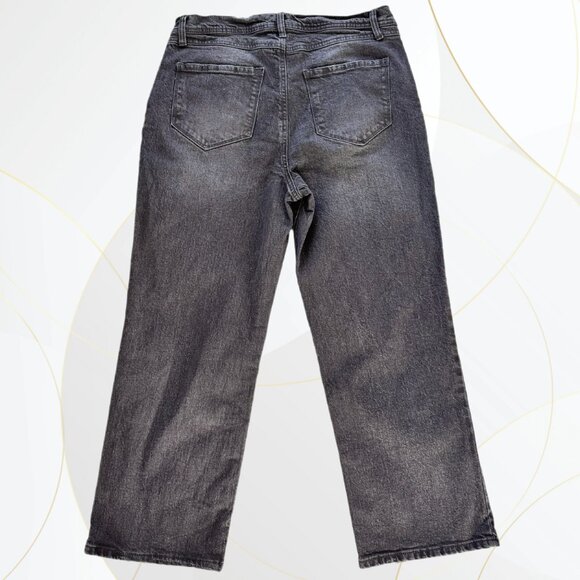 Kensie Mila High Rise Straight Jeans Black - Picture 2 of 9